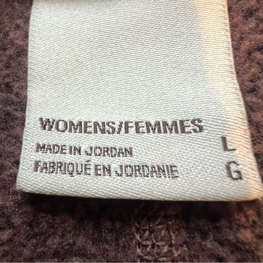 The North Face Crescent Oversized Wrap Hoodie Brown Heather Jacket Sweater SZ L - Picture 11 of 15